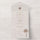 Böhmische Palmenhochzeit All In One Einladung (Innen Boden)