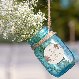 Böhmische Palmenhochzeit Runder Aufkleber