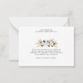 Böhmische Pampas-Gras-Hochzeit sparen das Datum Mitteilungskarte (Rückseite)