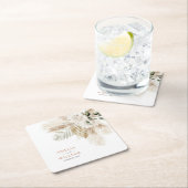 Böhmische Pampasgras Hochzeit Rechteckiger Pappuntersetzer (Vor Ort)