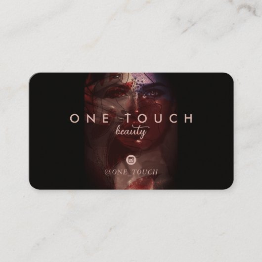 Böhmische Porträt Schönheit horizontal Visitenkarte (Vorderseite)