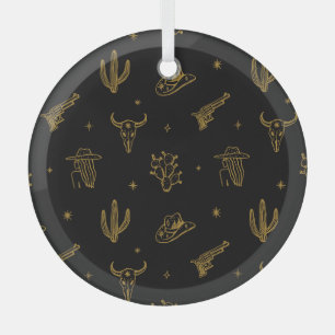 Böhmische Symbole: westliche Vintage-Magie Ornament Aus Glas