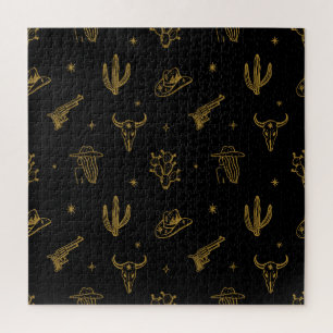 Böhmische Symbole: westliche Vintage-Magie Puzzle