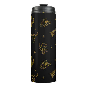 Böhmische Symbole: westliche Vintage-Magie Thermosbecher