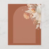 Böhmische Terracotta Pampas Hochzeit einladen Flyer (Hinten)