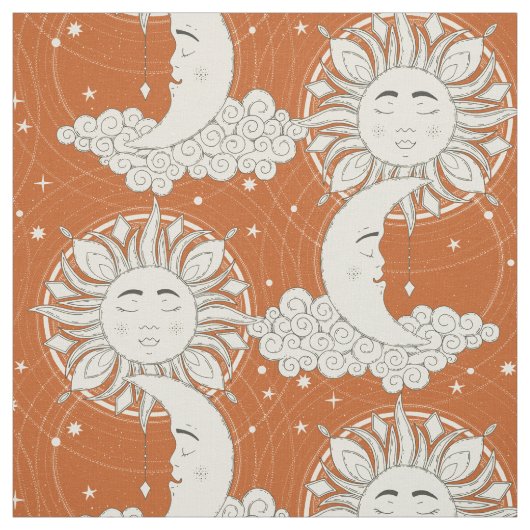 Böhmische Träume orange Stoff (Muster)