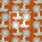 Böhmische Träume orange Stoff (Kachel)