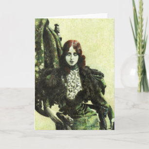 Böhmische Vampir-Ladies-Grußkarte Karte