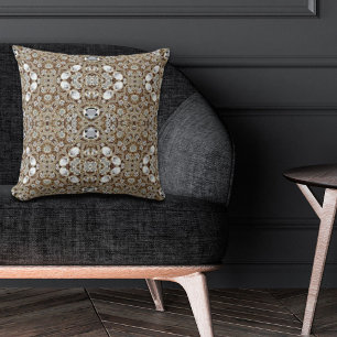 böhmische Vintage Mode silber schwarz und gold Kissen