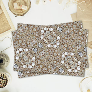 böhmische Vintage Mode silber schwarz und gold Seidenpapier