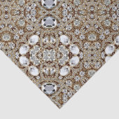 böhmische Vintage Mode silber schwarz und gold Seidenpapier (Ausschnitt)