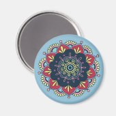 böhmischer Blumenmagnet Magnet (Vorderseite/Rückseite)
