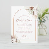 Böhmischer Bogen - Moderne Widmungseinladung Einladung (Stehend Vorderseite)