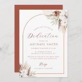 Böhmischer Bogen - Moderne Widmungseinladung Einladung (Vorne/Hinten)