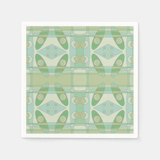 Böhmischer Chintz neue grüne Olive Serviette (Vorderseite)