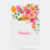 Böhmischer Empfang mit orangefarbenem Geflecht Acrylschild (Winkel)