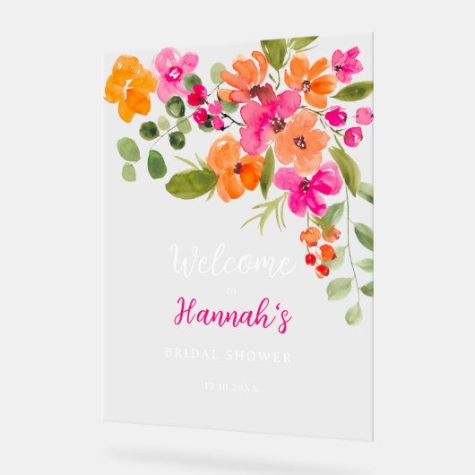 Böhmischer Empfang mit orangefarbenem Geflecht Acrylschild (Winkel)