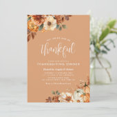 böhmischer Herbstabend Orange Erntedank Einladung (Stehend Vorderseite)