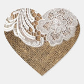 böhmischer rustikaler Western-Berg Herz-Aufkleber (Vorderseite)