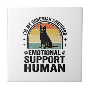 Böhmischer Schäferhund Emotionaler Unterstützungsm Fliese