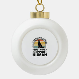 Böhmischer Schäferhund Emotionaler Unterstützungsm Keramik Kugel-Ornament