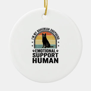 Böhmischer Schäferhund Emotionaler Unterstützungsm Keramik Ornament