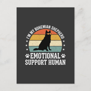 Böhmischer Schäferhund Emotionaler Unterstützungsm Postkarte