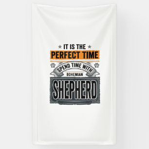 Böhmischer Schäferhund Vintage-Hundefreund-Typogra Banner
