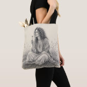 Böhmischer Träumer Bleistiftskizze Tasche (Von Nahem)