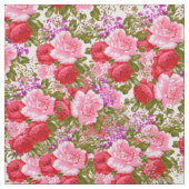 Böhmisches Blumen der rosaroten romantischen Stoff (Muster)