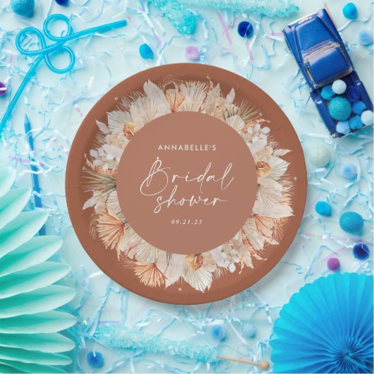 Böhmisches Brautparty aus Terrakotta Pappteller (Party)