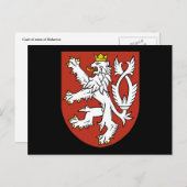 Böhmisches Emblem Postkarte (Vorne/Hinten)
