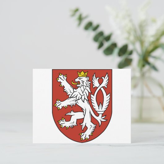 Böhmisches Emblem Postkarte (Stehend Vorderseite)