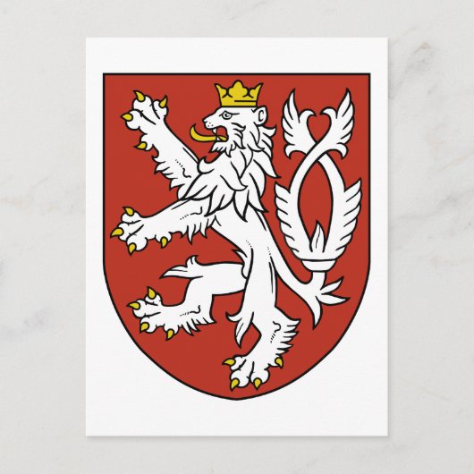 Böhmisches Emblem Postkarte (Vorderseite)