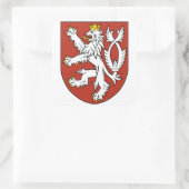 Böhmisches Emblem Quadratischer Aufkleber (Tasche)