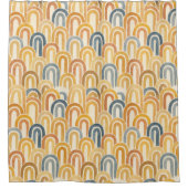 böhmisches Fischschuppenmuster mit Bogen Duschvorhang (Vorderseite)