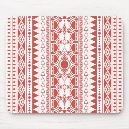 Böhmisches Ornament 30122020 Hellrot Mousepad (Vorne)
