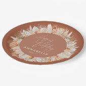 Böhmisches Pampasgras-Geburtstag der modernen Terr Pappteller (Schrägansicht)