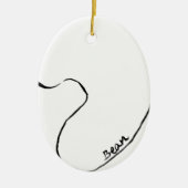 Bohne Keramikornament (Vorne)