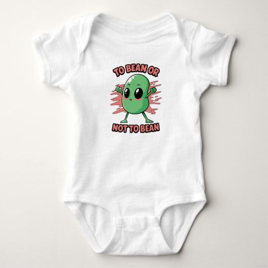 Bohne sein oder nicht Bohne sein Baby Strampler (Vorderseite)