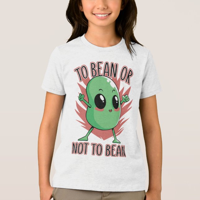 Bohne sein oder nicht Bohne sein Tri-Blend Shirt (Vorderseite)