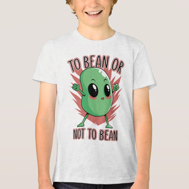 Bohne sein oder nicht Bohne sein Tri-Blend Shirt (Vorderseite)