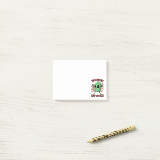 Bohne sein oder nicht sein post-it klebezettel (Auf Schreibtisch)