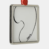 Bohne Silbernes Ornament (Rechts)