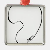 Bohne Silbernes Ornament (Vorne)