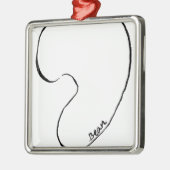 Bohne Silbernes Ornament (Links)