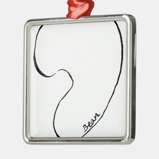 Bohne Silbernes Ornament (Links)