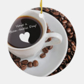 Bohne-tastic Kaffee-Feier Keramik Ornament (Hinten)