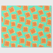 Bohnen auf Toast Funny Breakfast Gemustert Geschenkpapier (Flach)