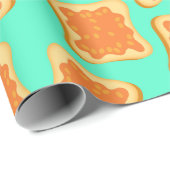 Bohnen auf Toast Funny Breakfast Gemustert Geschenkpapier (Rolleneckpunkt)